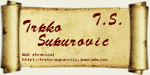 Trpko Supurović vizit kartica